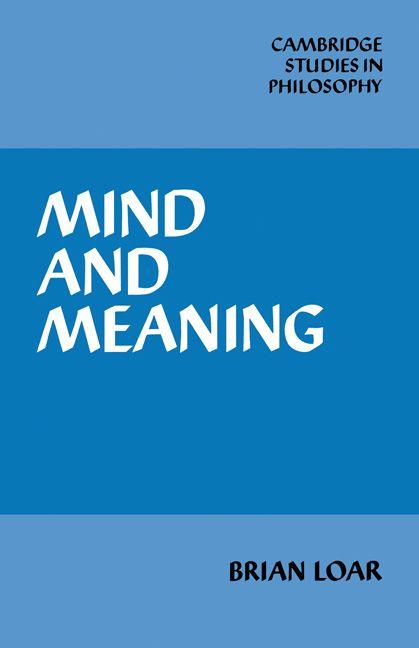 Vorderes Coverbild Mind and Meaning