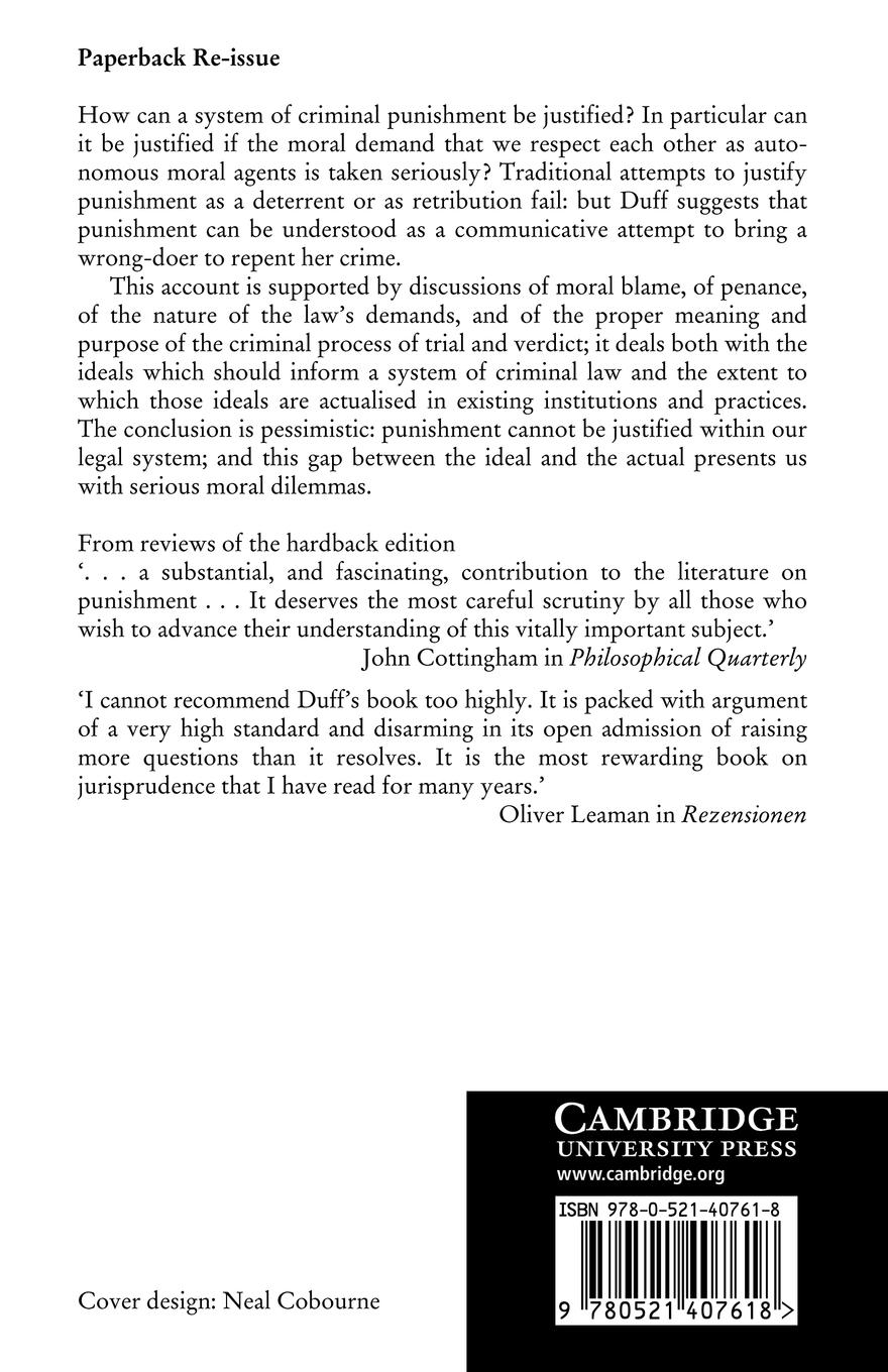 Rückseitencover Trials and Punishments