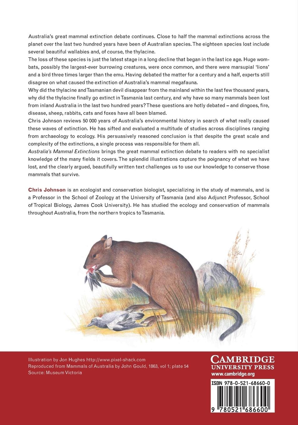 Rückseitencover Australia's Mammal Extinctions
