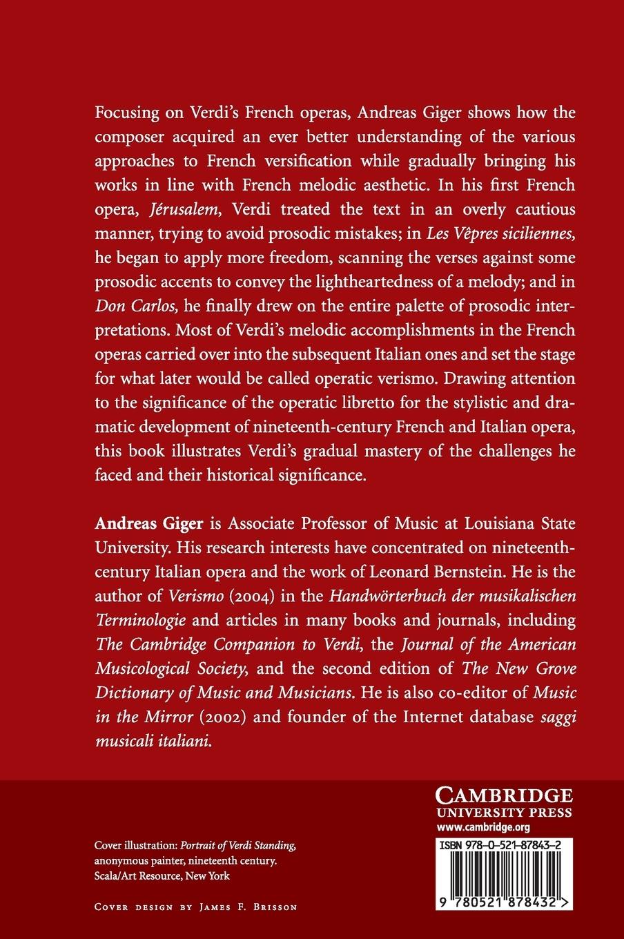 Rückseitencover Verdi and the French Aesthetic