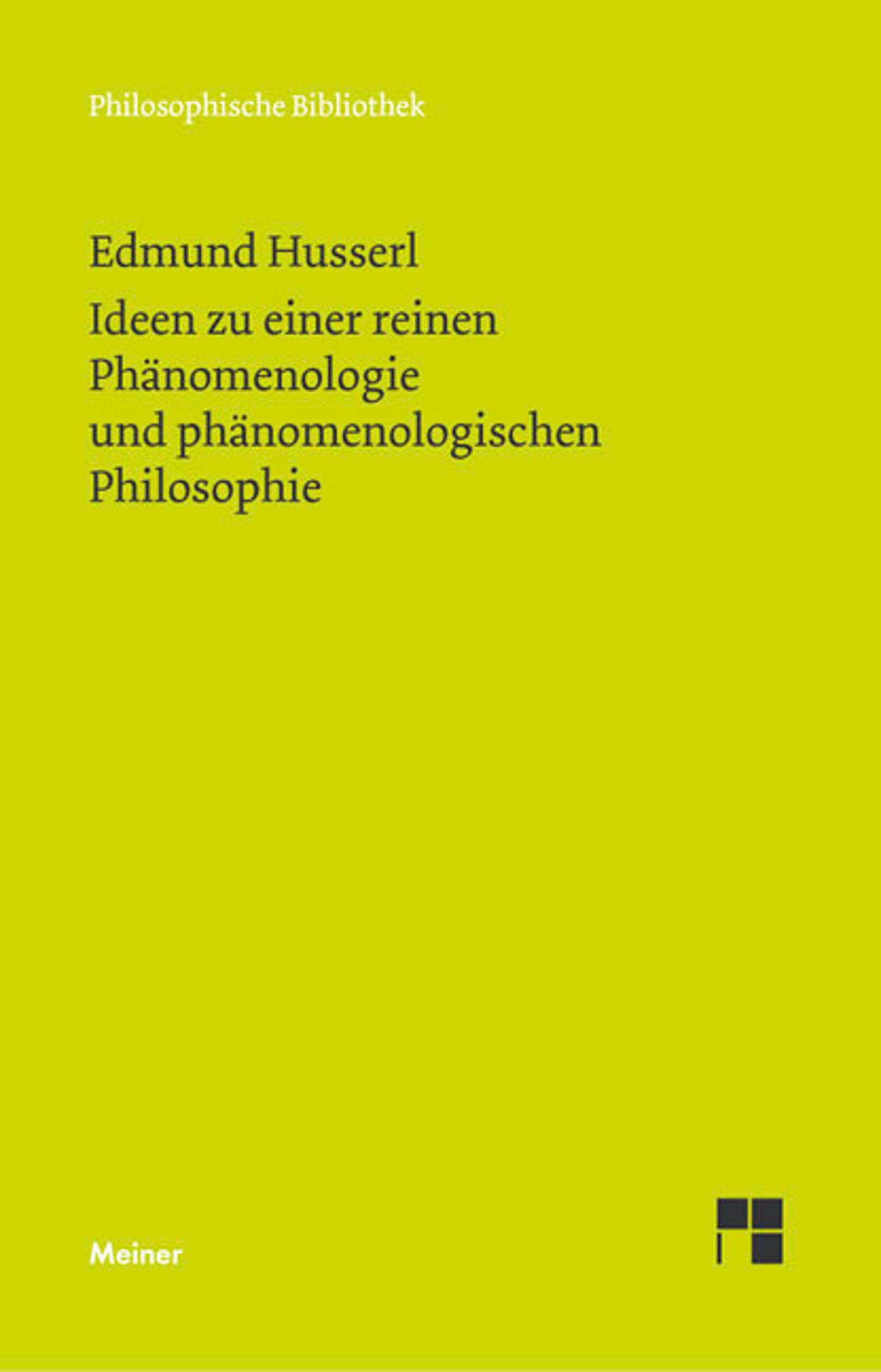 Vorderes Coverbild Ideen zu einer reinen Phänomenologie und phänomenologishen Philosophie
