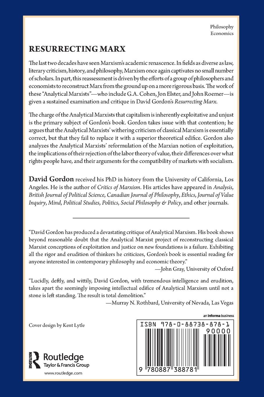 Rückseitencover Resurrecting Marx