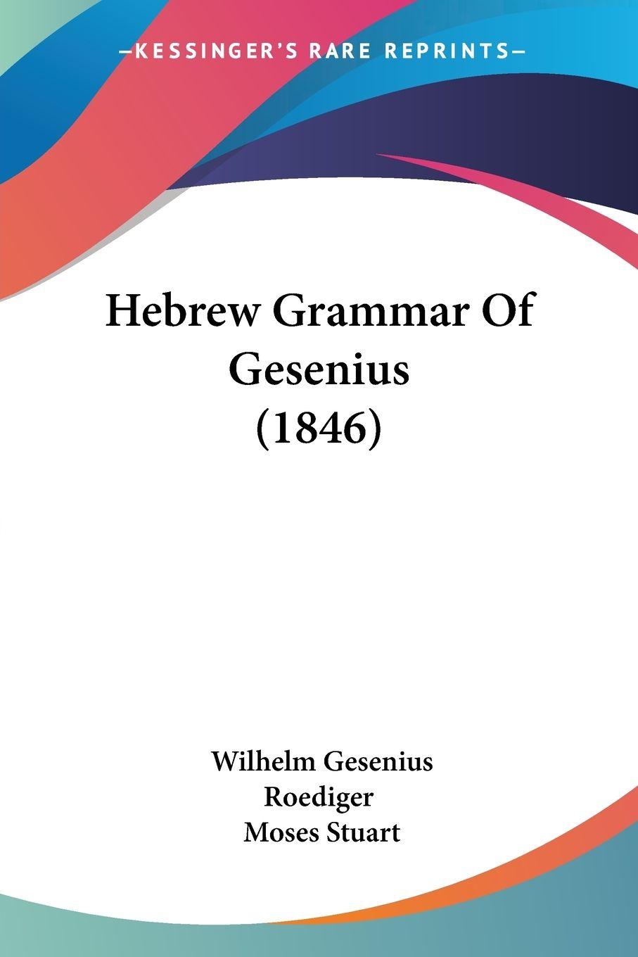 Vorderes Coverbild Hebrew Grammar Of Gesenius (1846)
