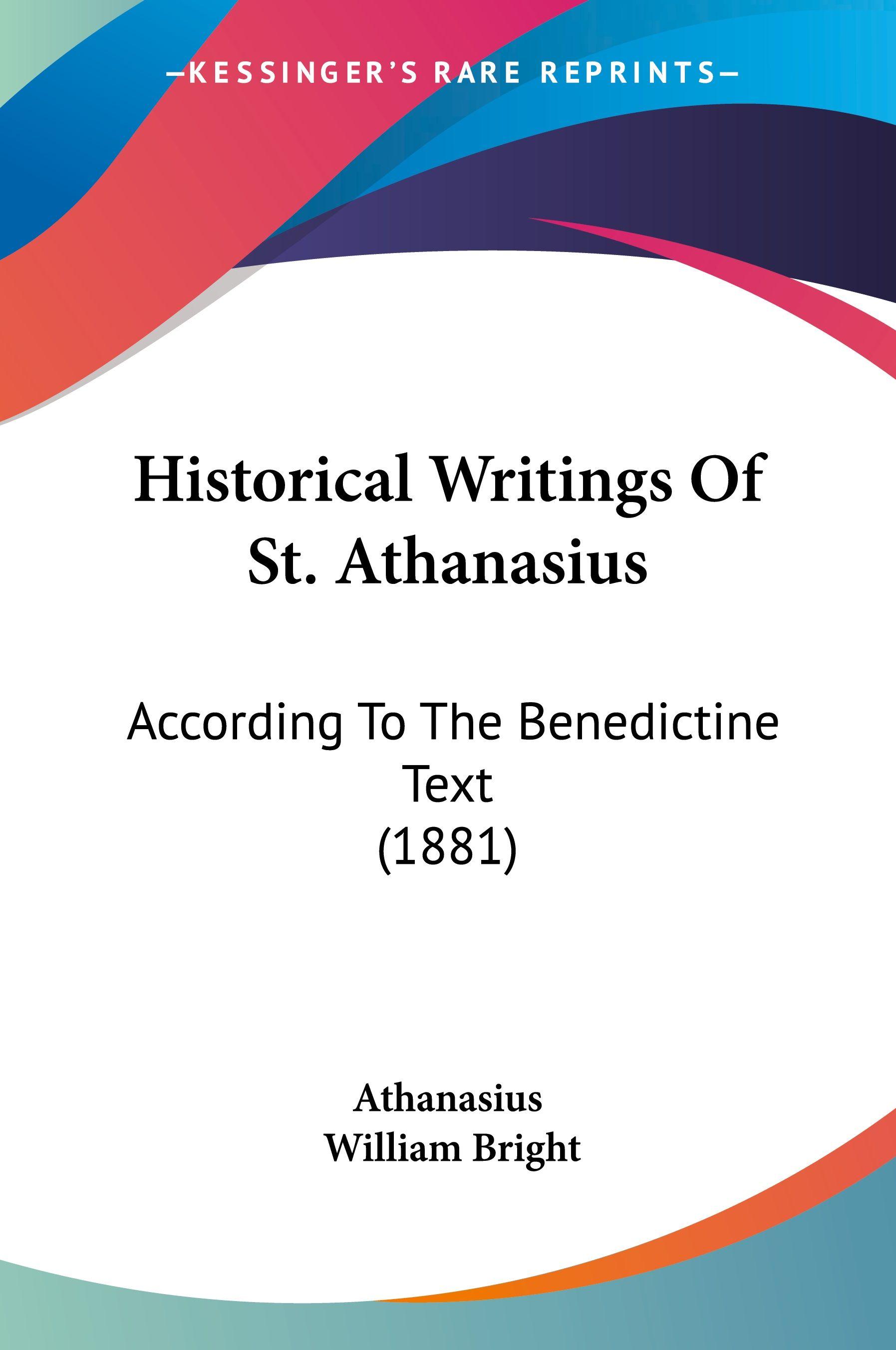 Vorderes Coverbild Historical Writings Of St. Athanasius