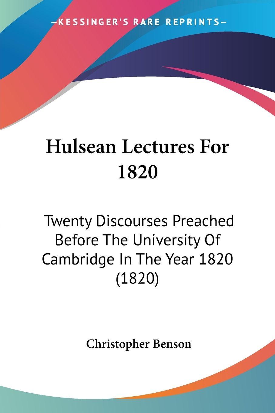 Vorderes Coverbild Hulsean Lectures For 1820