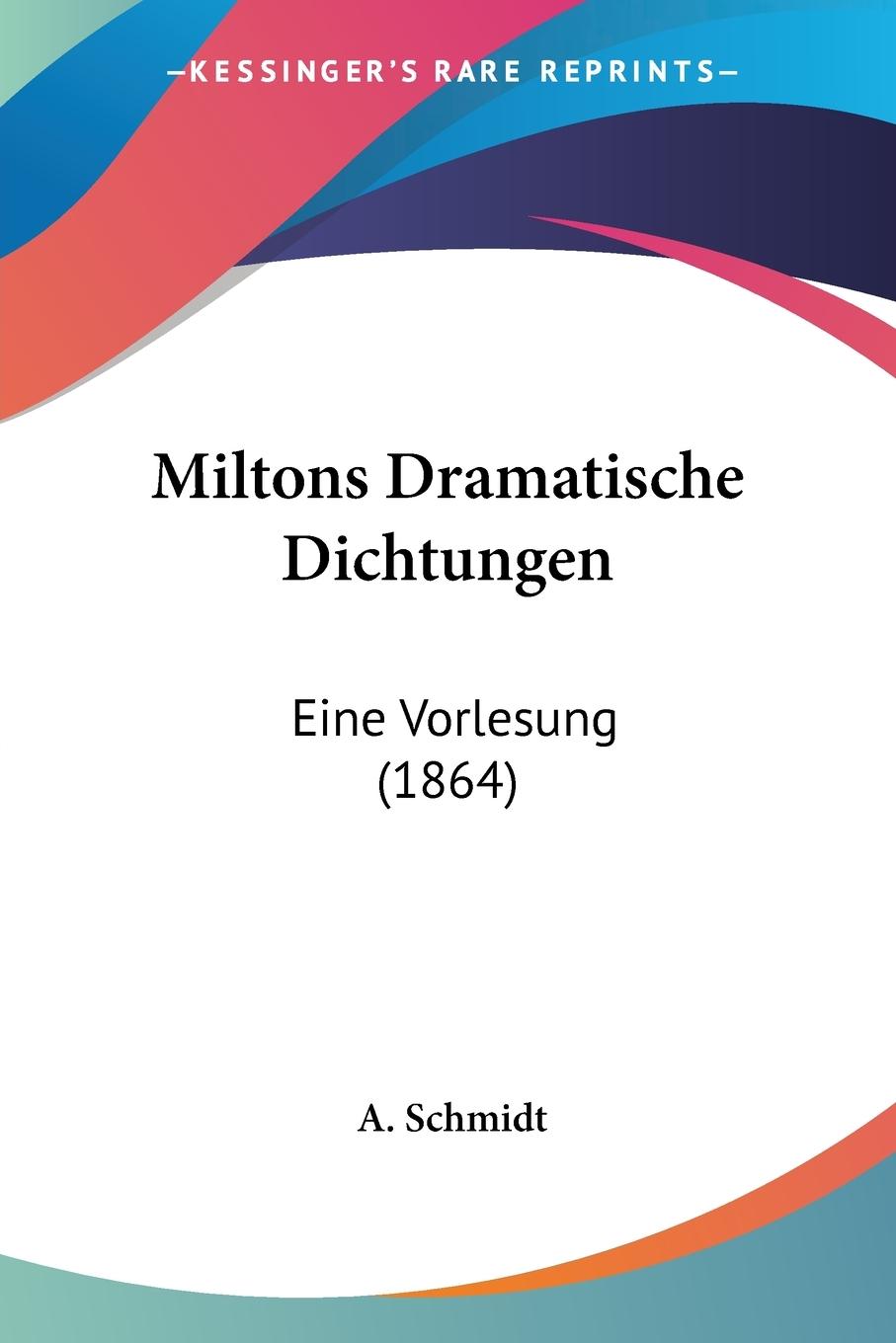 Vorderes Coverbild Miltons Dramatische Dichtungen