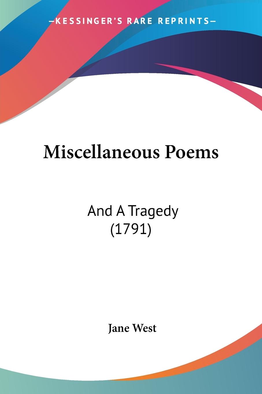 Vorderes Coverbild Miscellaneous Poems