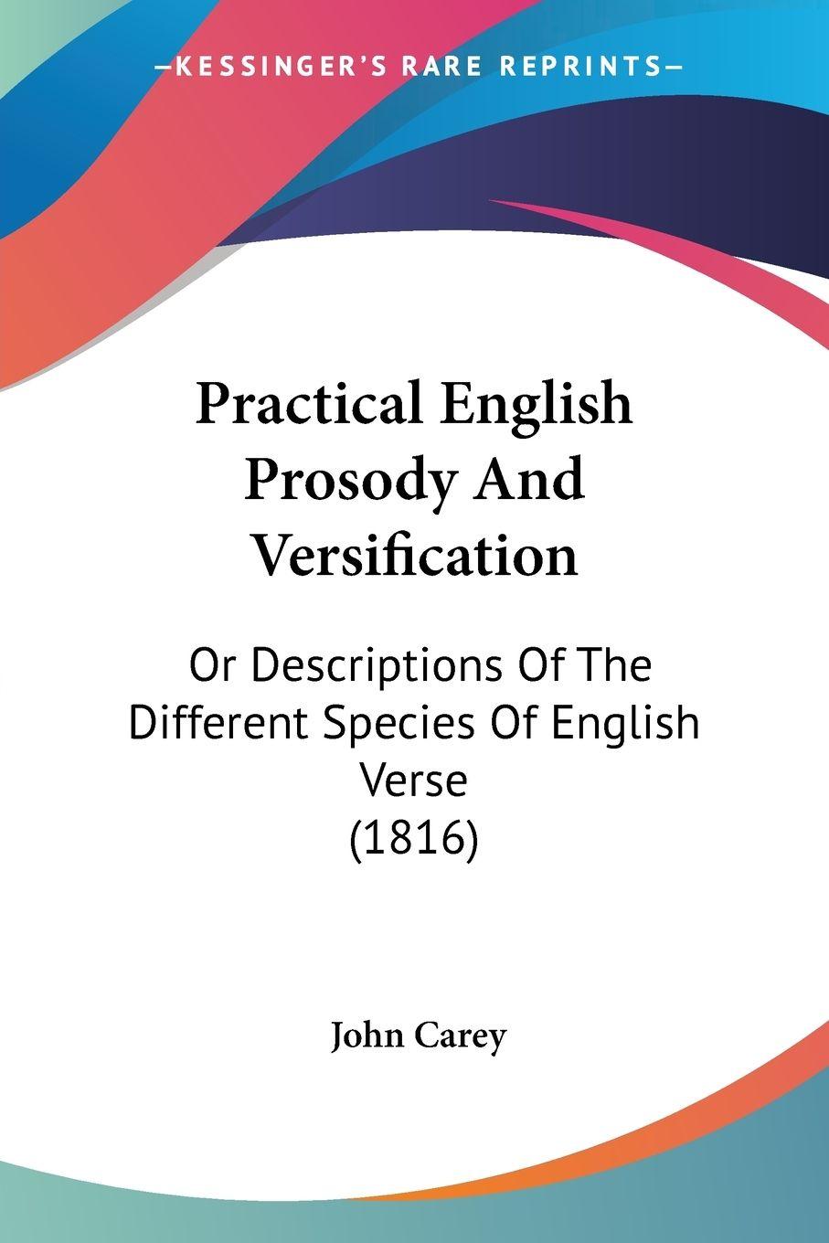 Vorderes Coverbild Practical English Prosody And Versification