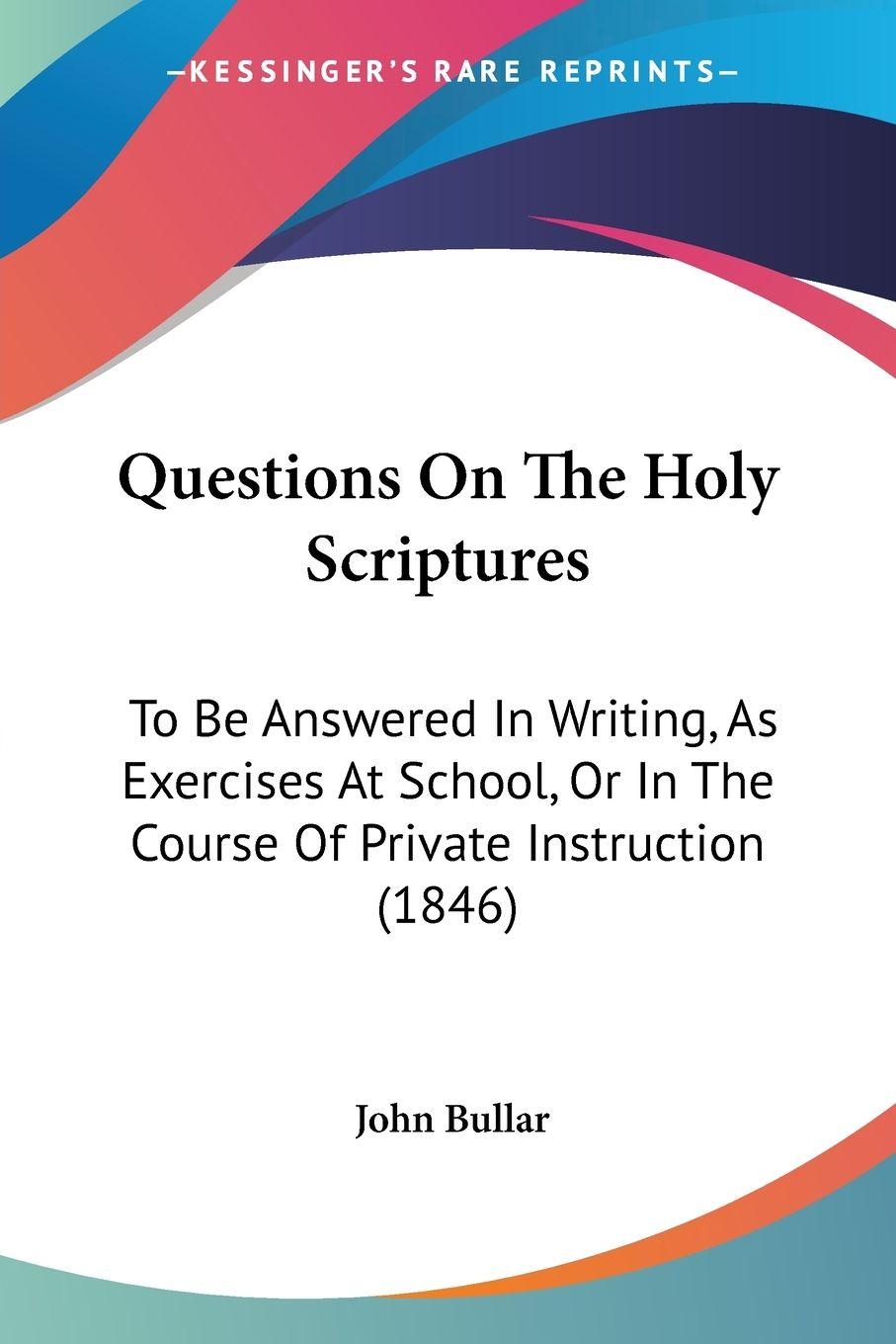 Vorderes Coverbild Questions On The Holy Scriptures