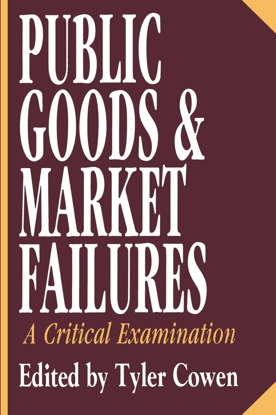 Vorderes Coverbild Public Goods and Market Failures