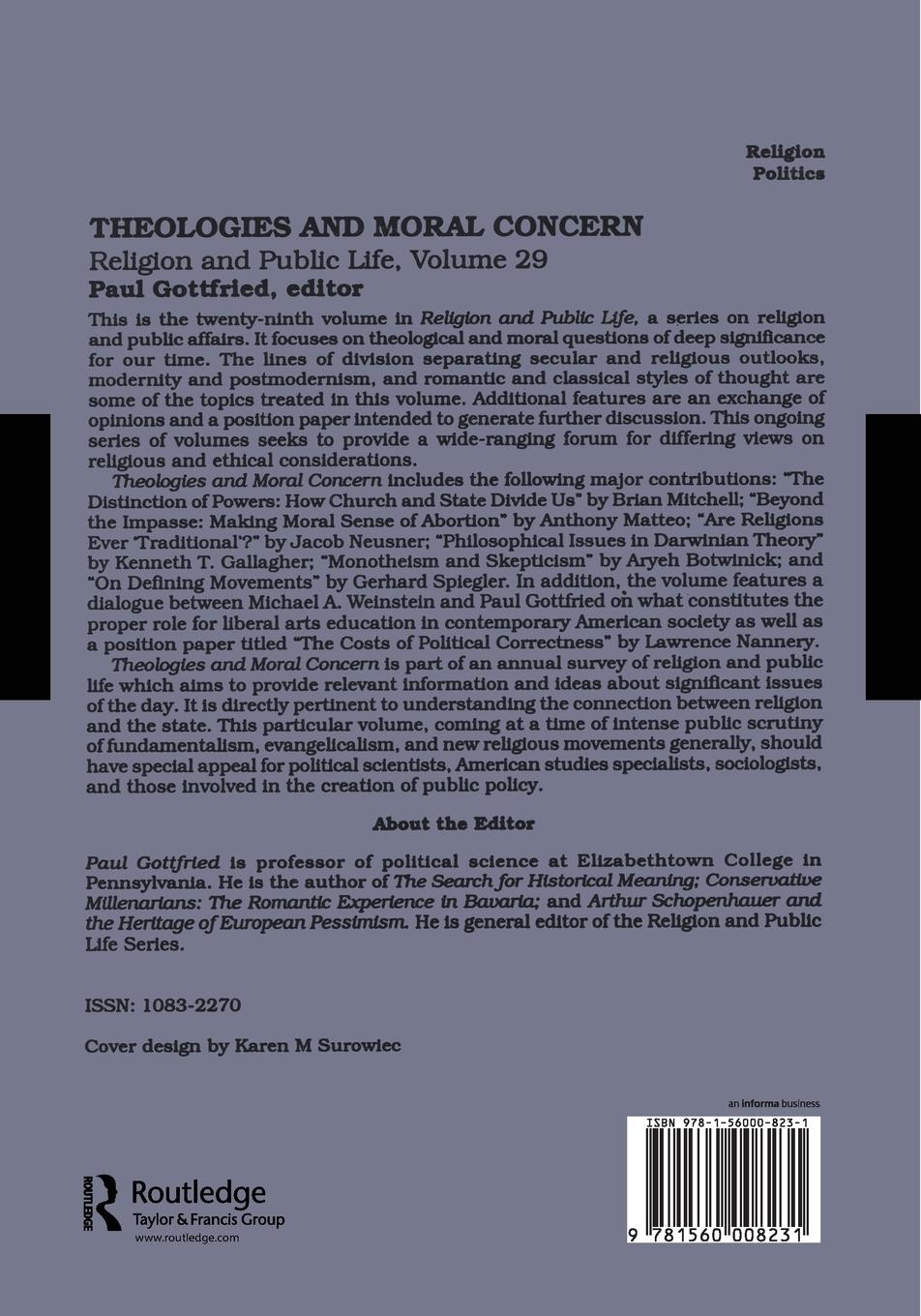 Rückseitencover Theologies and Moral Concern