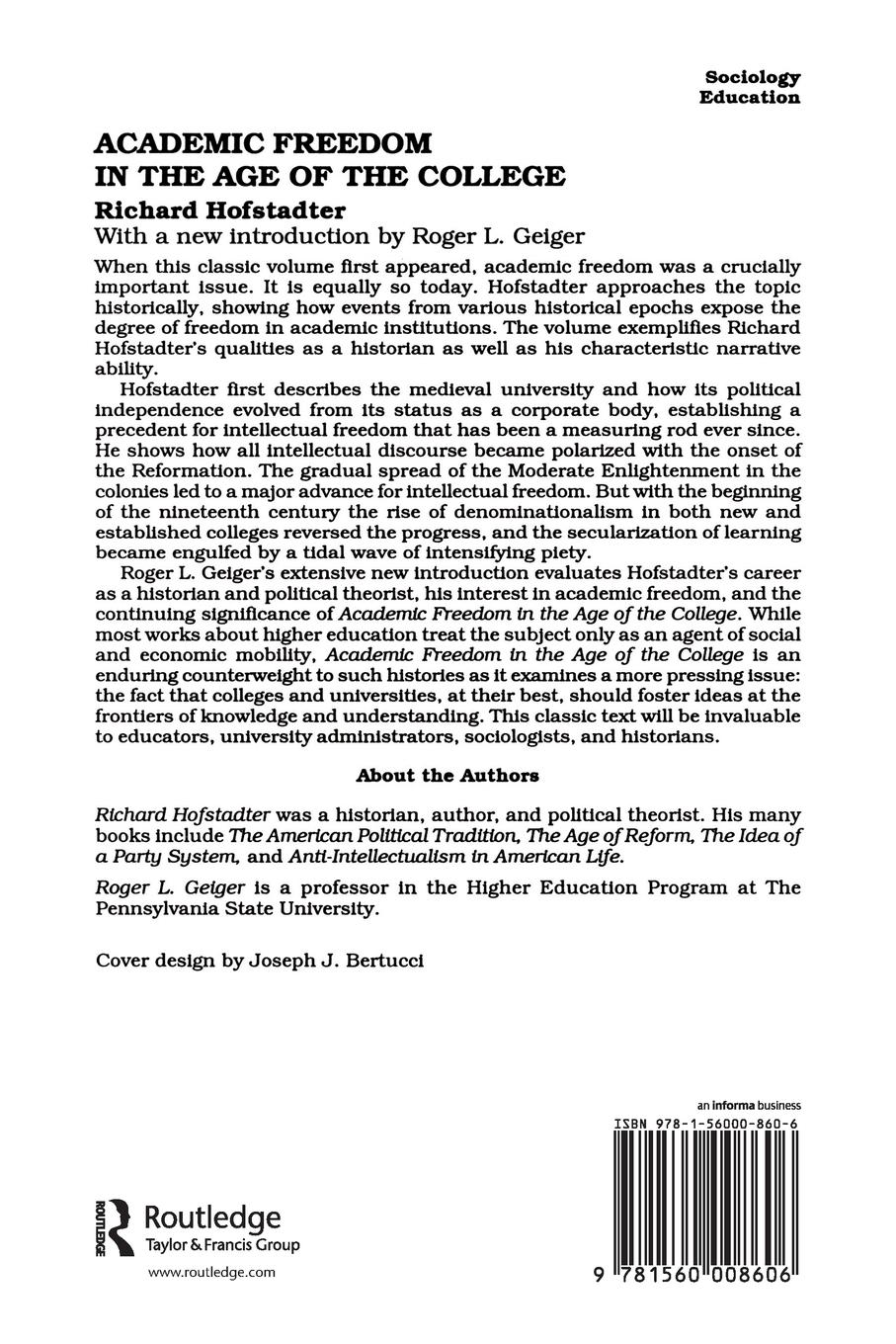 Rückseitencover Academic Freedom in the Age of the College