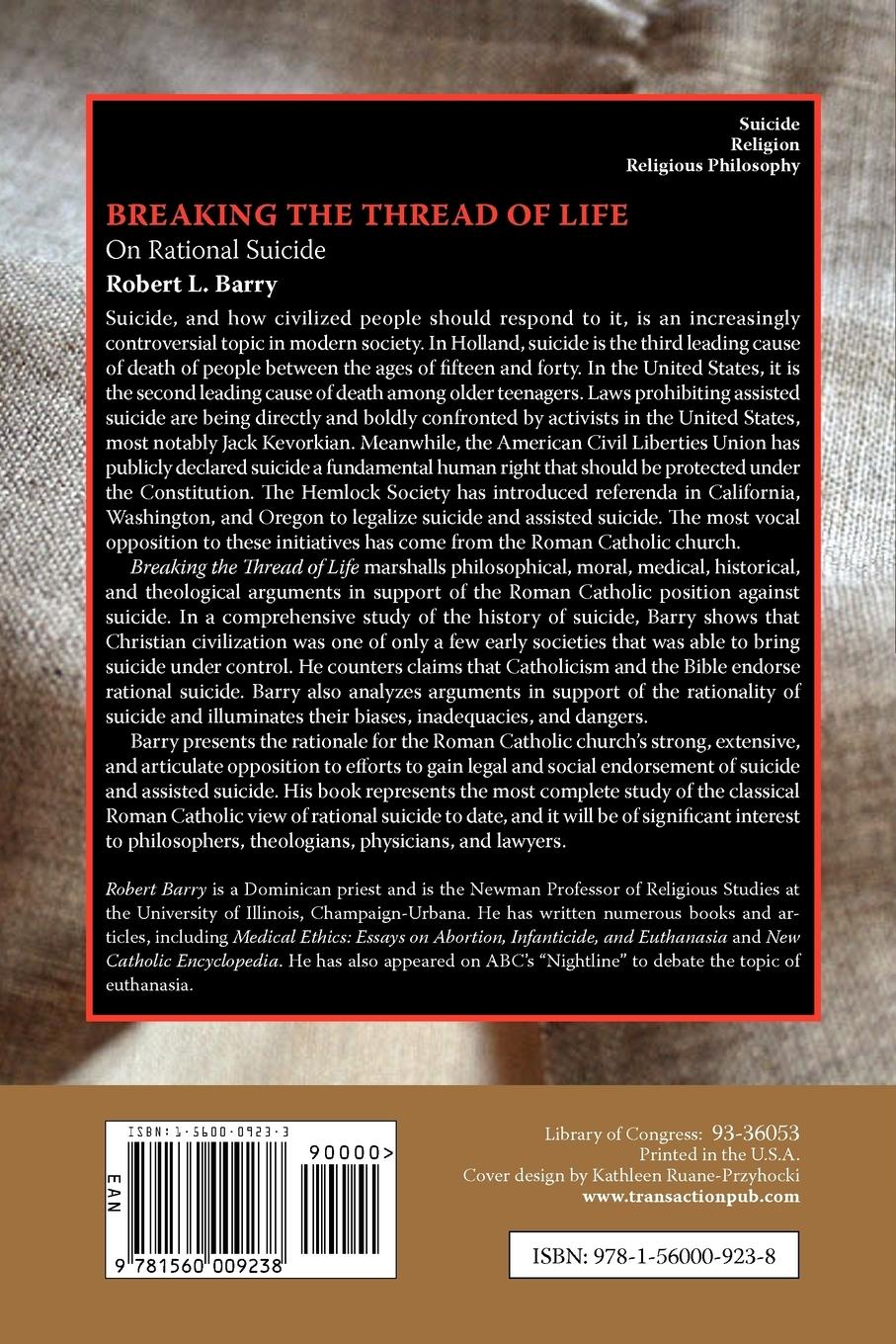 Rückseitencover Breaking the Thread of Life