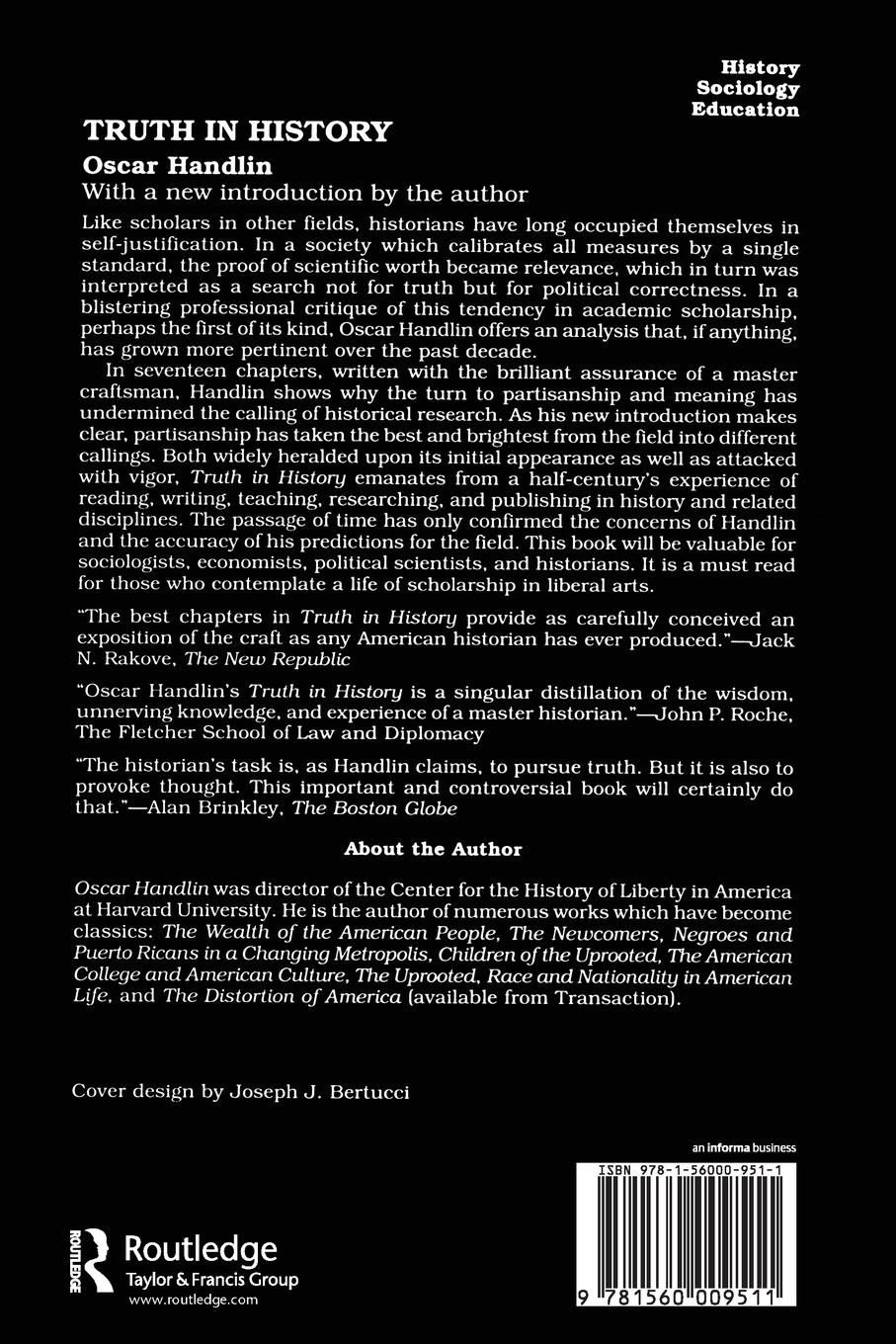 Rückseitencover Truth in History