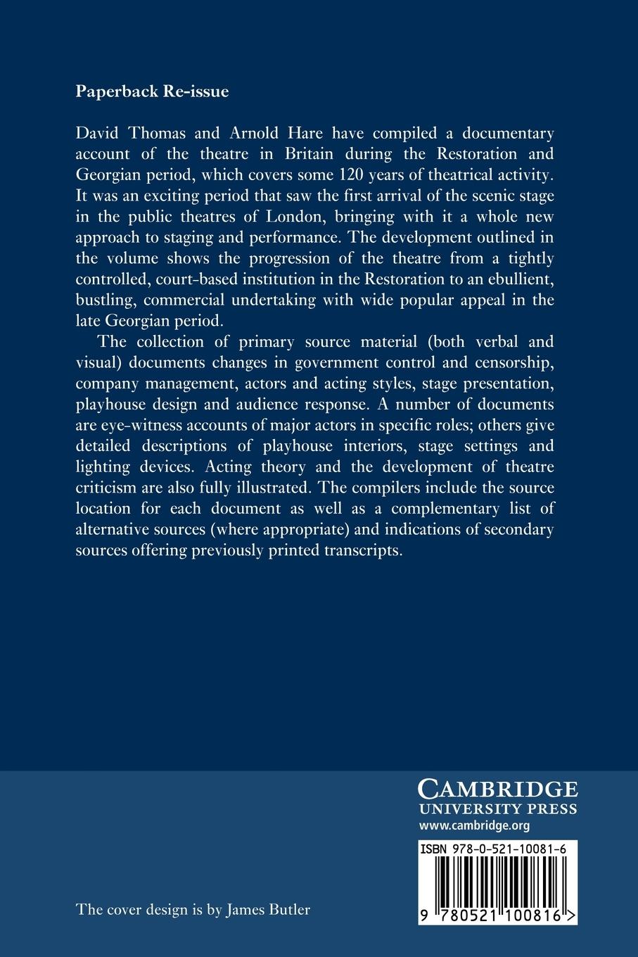Rückseitencover Restoration and Georgian England 1660-1788
