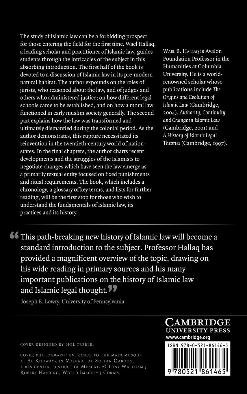 Rückseitencover An Introduction to Islamic Law