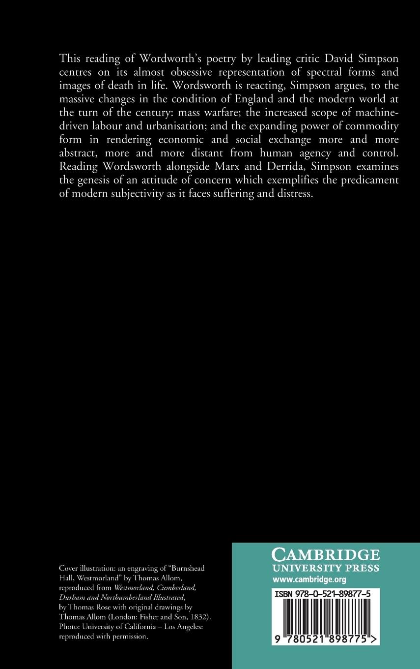 Rückseitencover Wordsworth, Commodification, and Social Concern