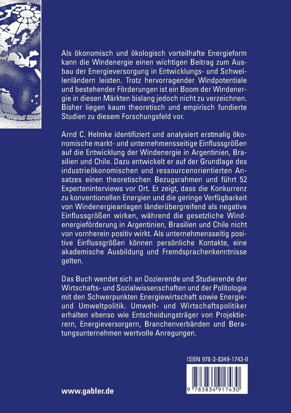 Rückseitencover Windenergie in Südamerika