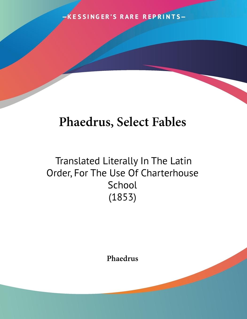 Vorderes Coverbild Phaedrus, Select Fables
