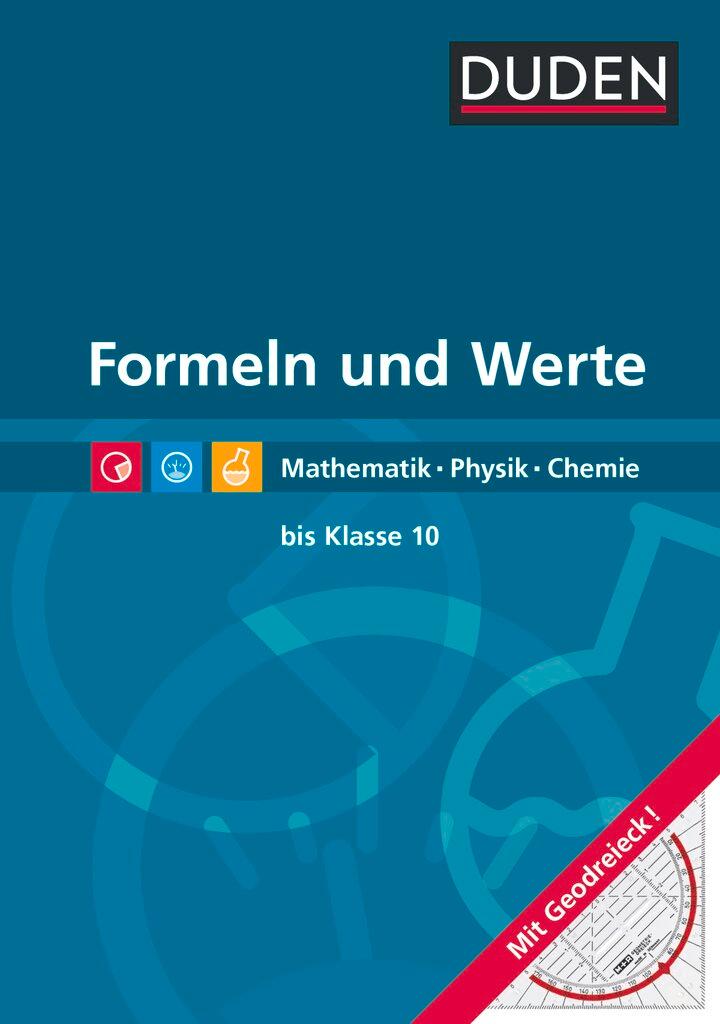 Vorderes Coverbild Formeln und Werte  - Formelsammlung bis Klasse 10