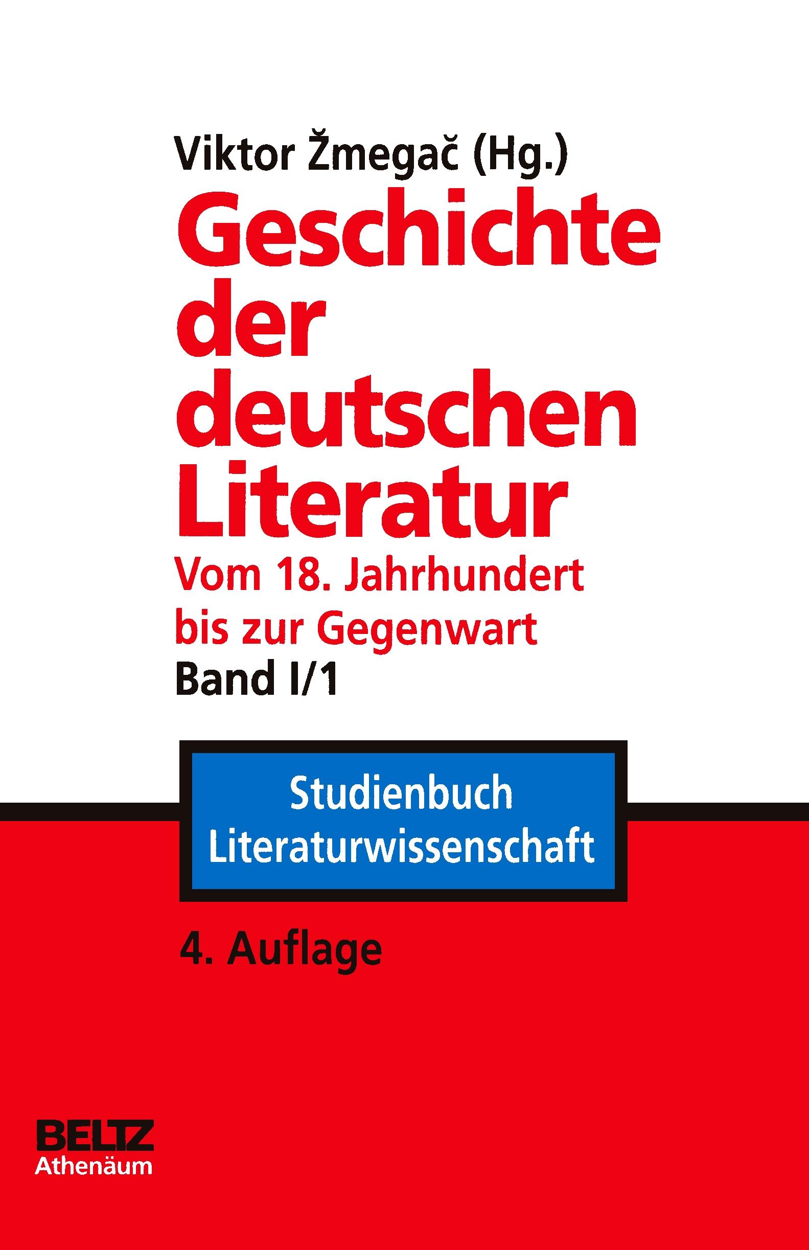 Vorderes Coverbild Geschichte der deutschen Literatur Band I/1