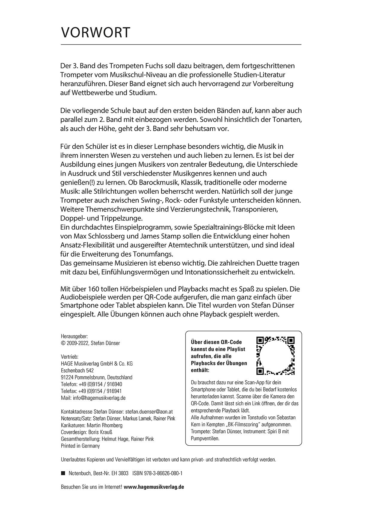 Beispielinhalt (Bild) Trompeten Fuchs Band 3