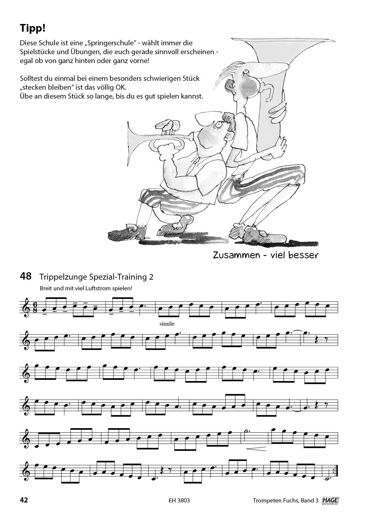 Beispielinhalt (Bild) Trompeten Fuchs Band 3