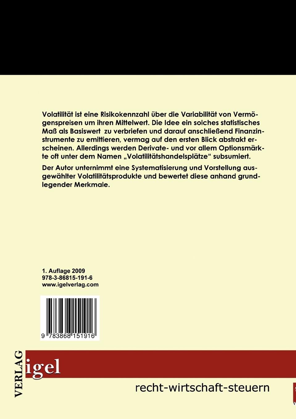 Rückseitencover Volatilität