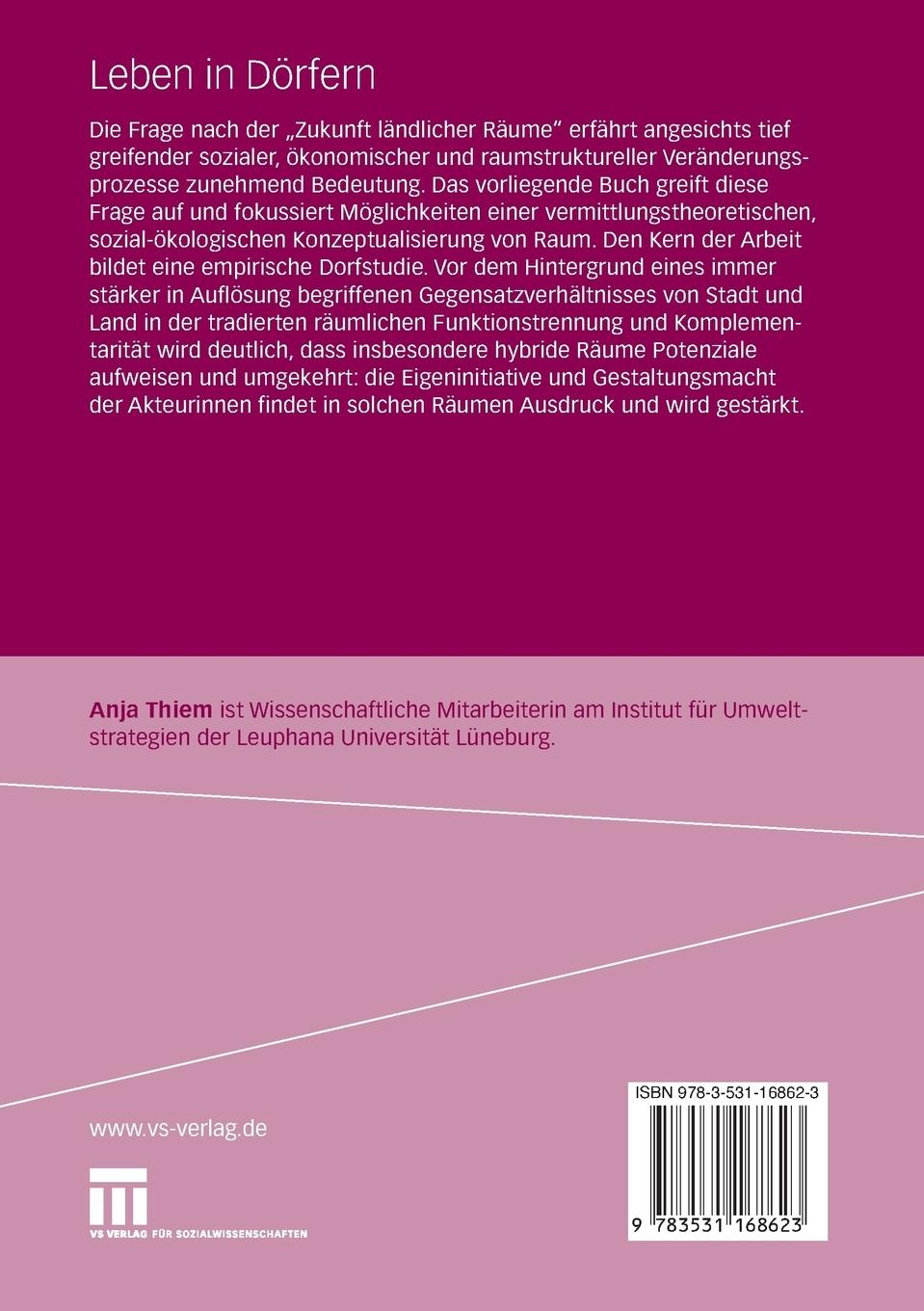 Rückseitencover Leben in Dörfern