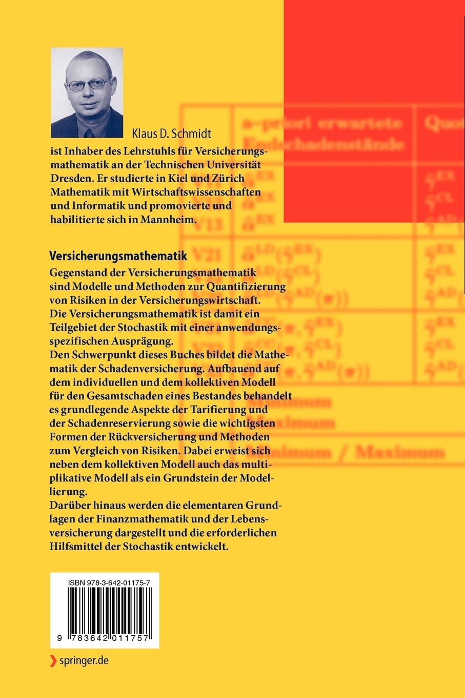 Rückseitencover Versicherungsmathematik