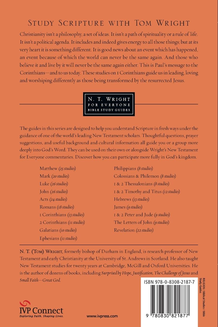 Rückseitencover 1 Corinthians