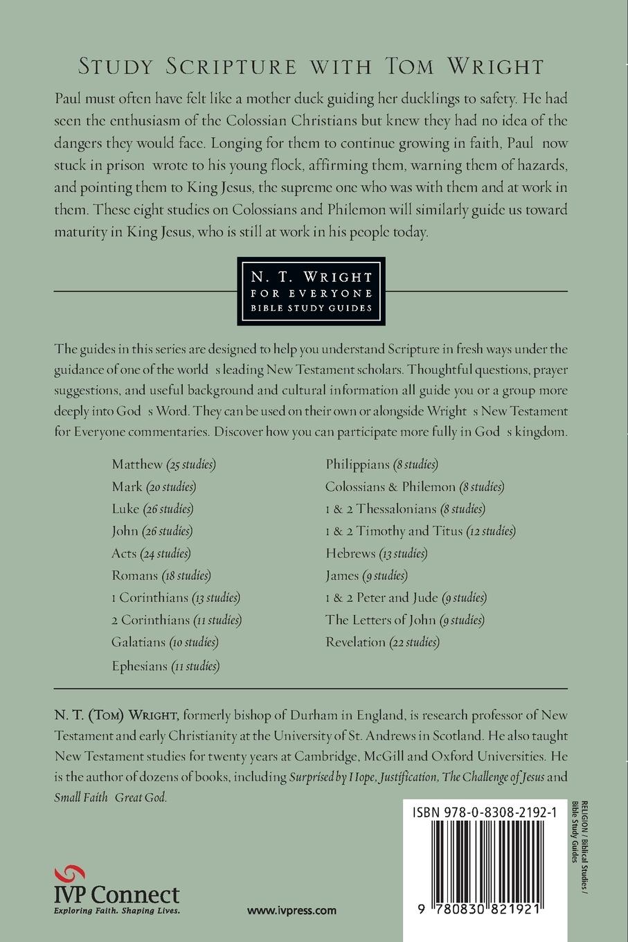 Rückseitencover Colossians & Philemon