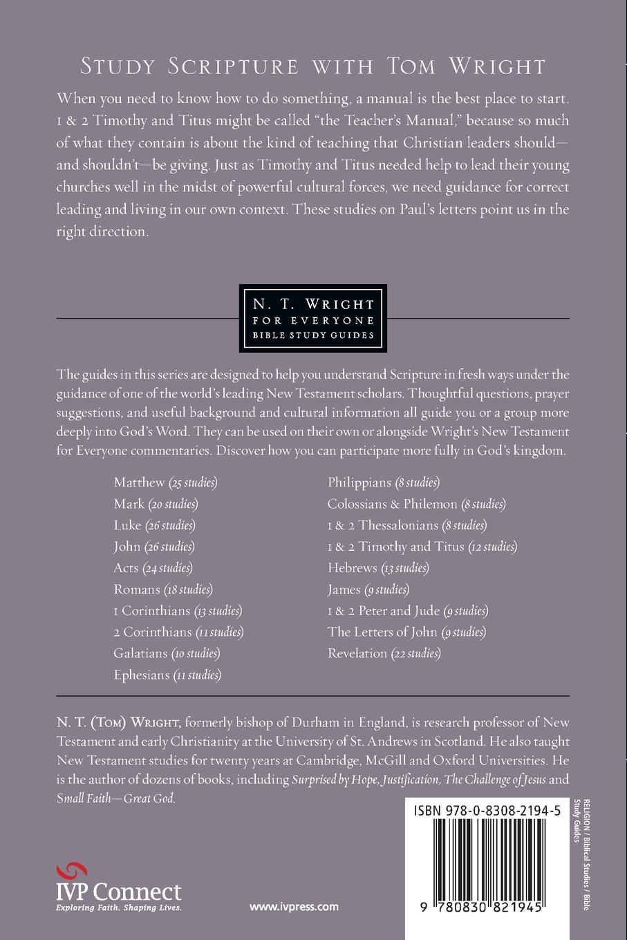 Rückseitencover 1 & 2 Timothy and Titus