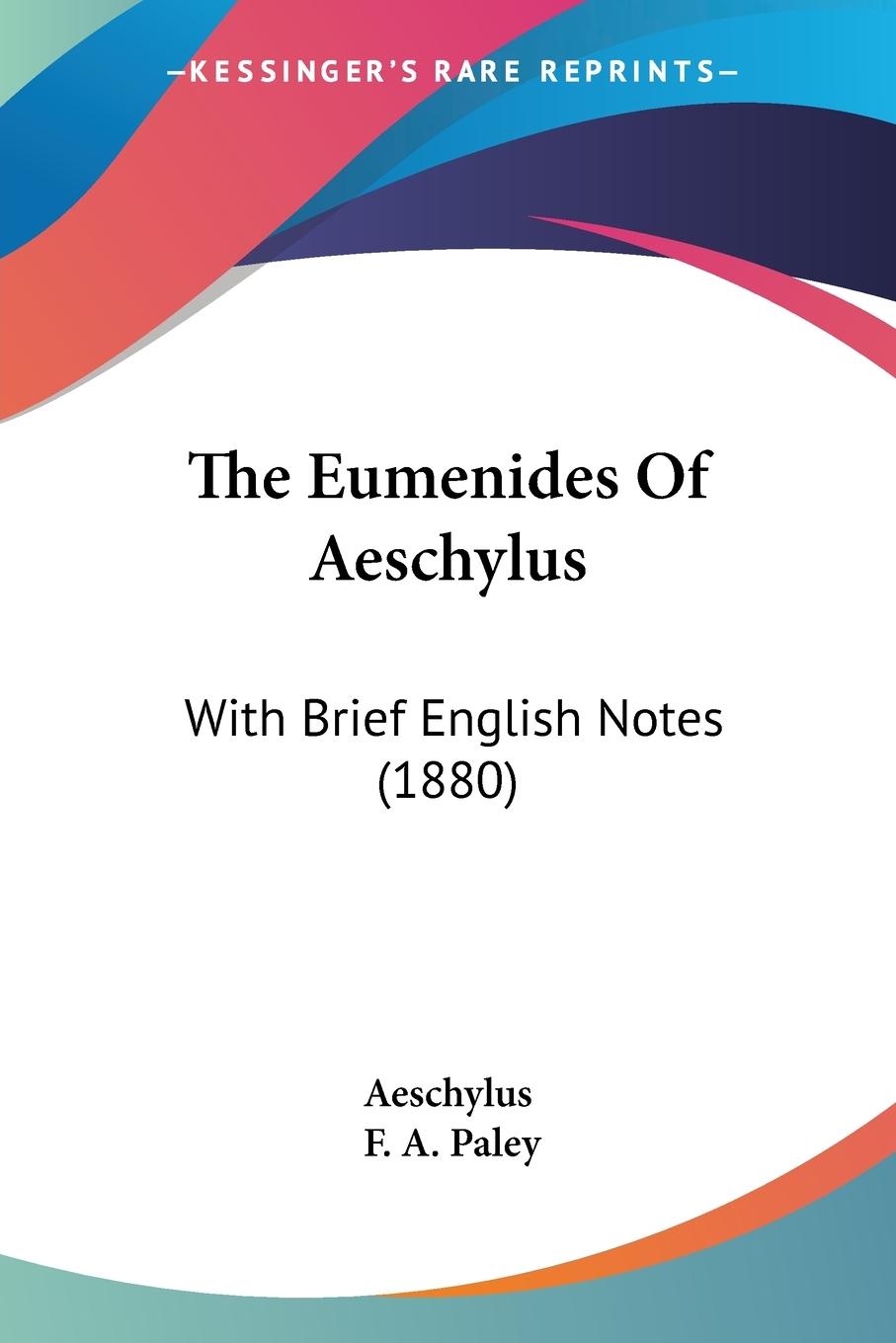 Vorderes Coverbild The Eumenides Of Aeschylus