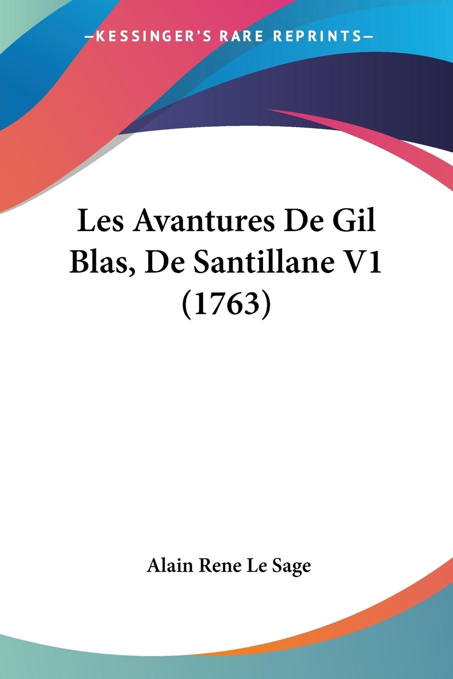 Vorderes Coverbild Les Avantures De Gil Blas, De Santillane V1 (1763)