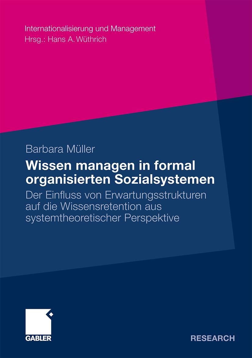 Vorderes Coverbild Wissen managen in formal organisierten Sozialsystemen