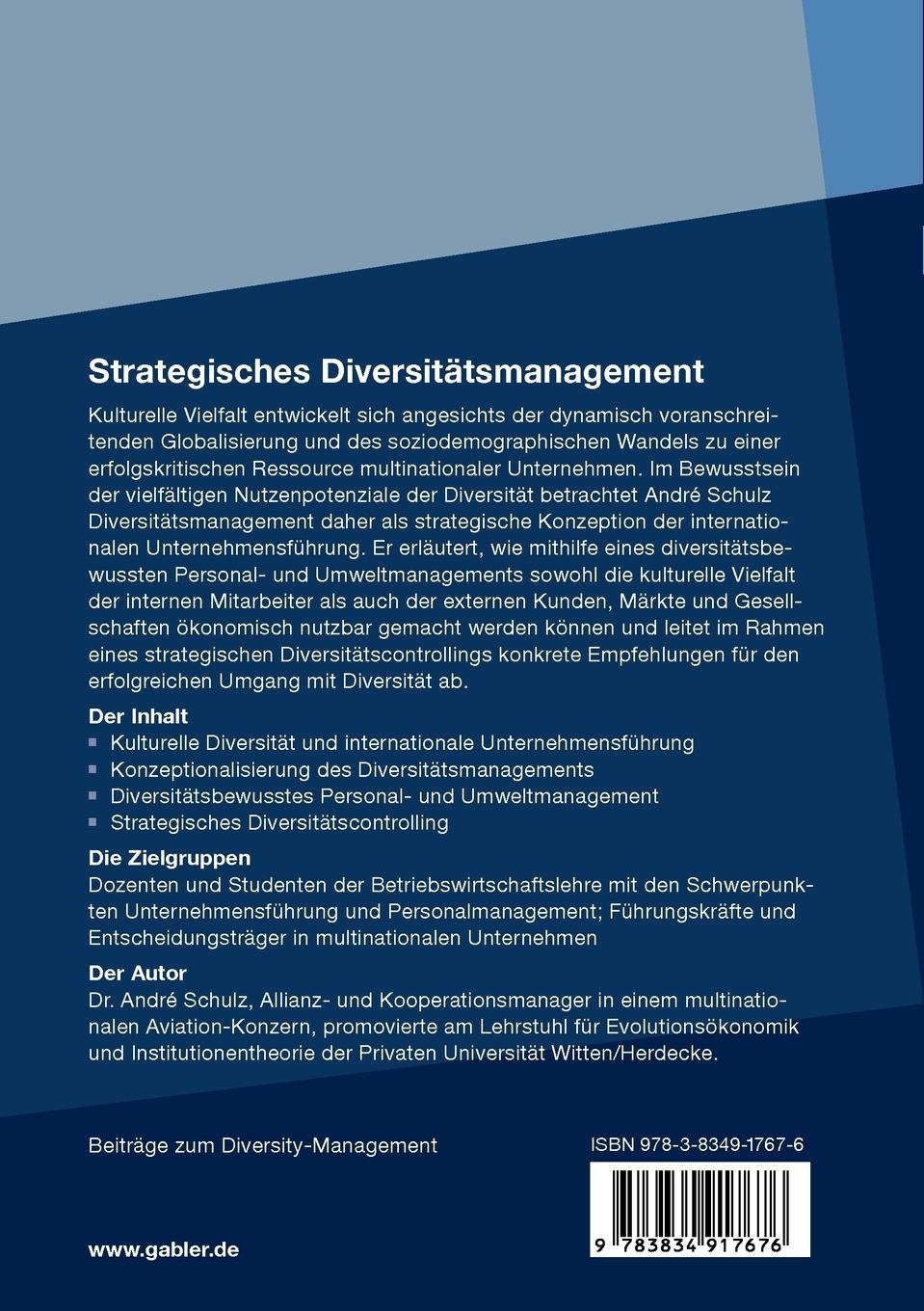 Rückseitencover Strategisches Diversitätsmanagement