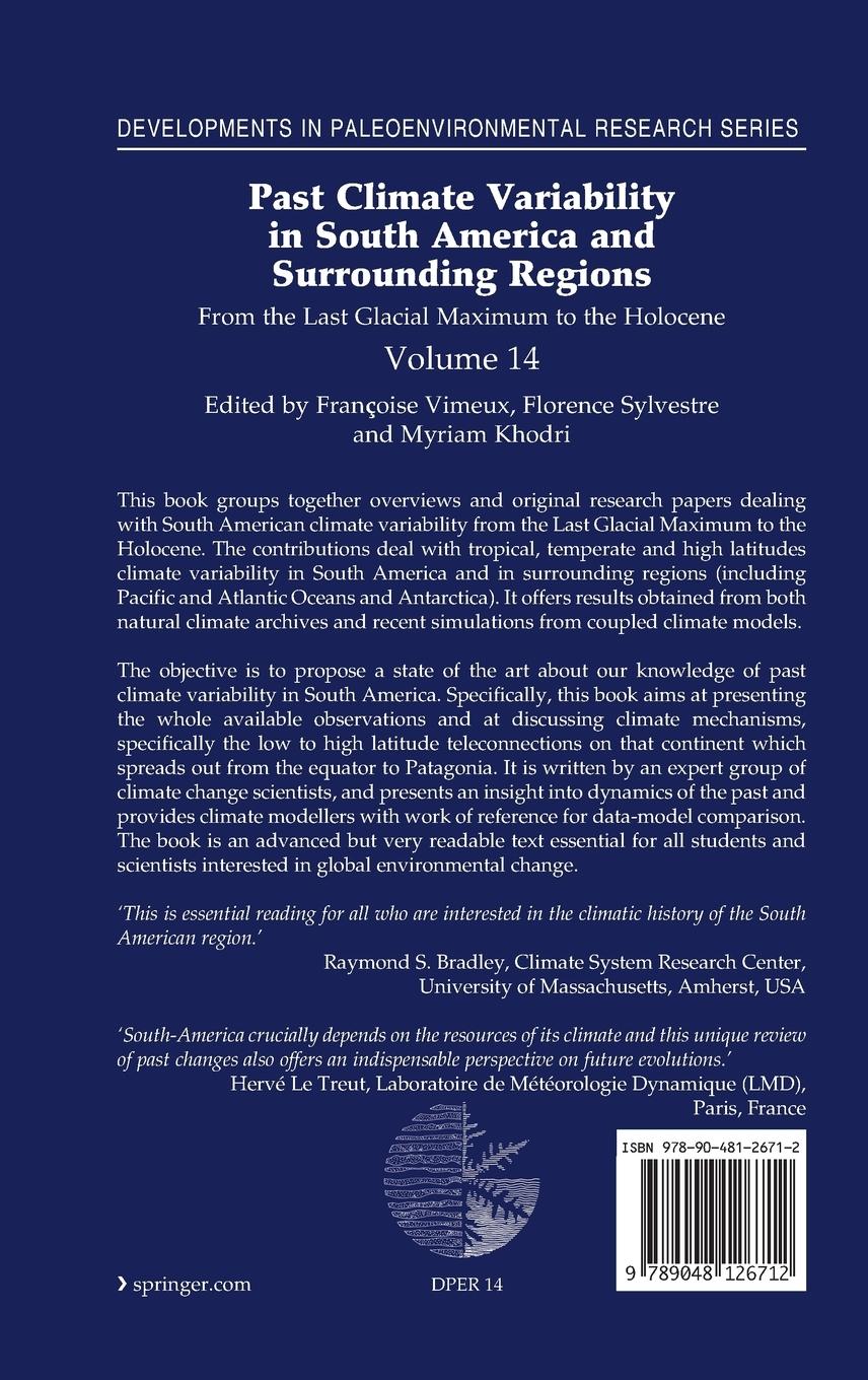Rückseitencover Past Climate Variability in South America and Surrounding Regions