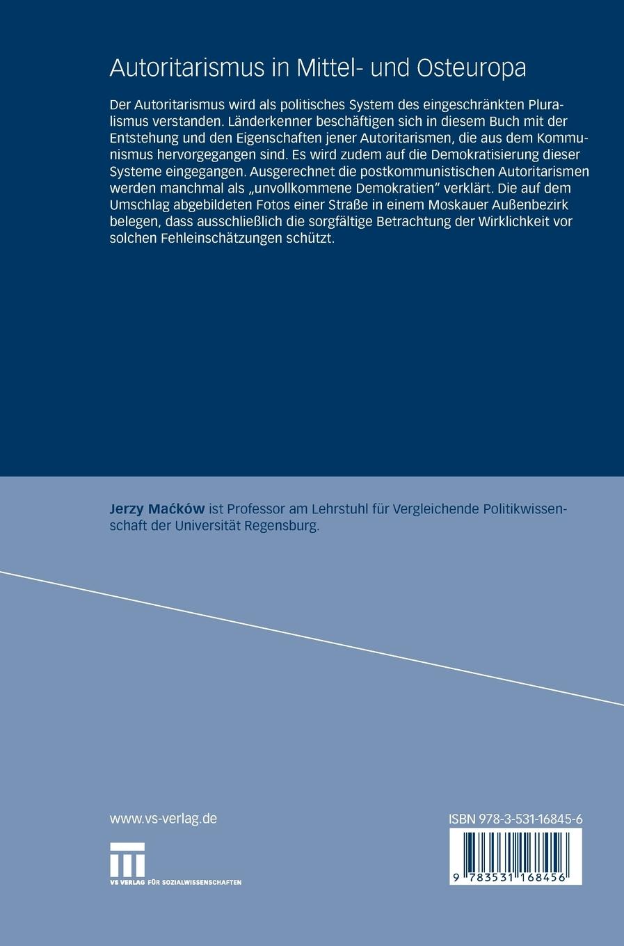 Rückseitencover Autoritarismus in Mittel- und Osteuropa
