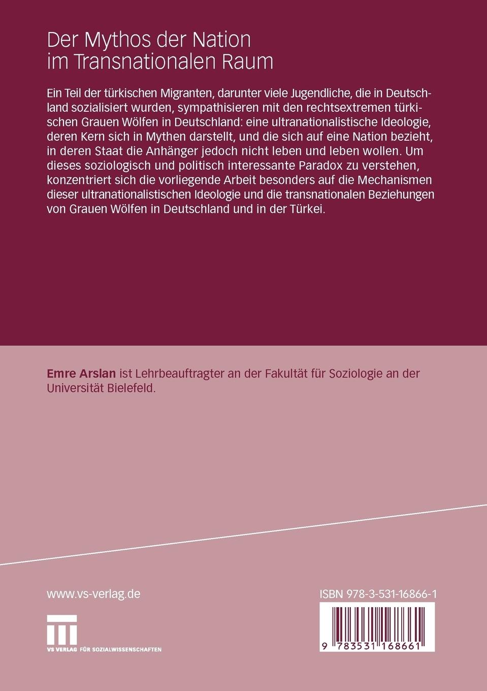 Rückseitencover Der Mythos der Nation im Transnationalen Raum