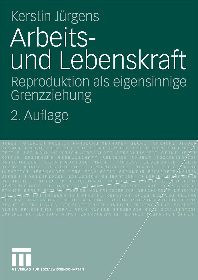 Vorderes Coverbild Arbeits- und Lebenskraft