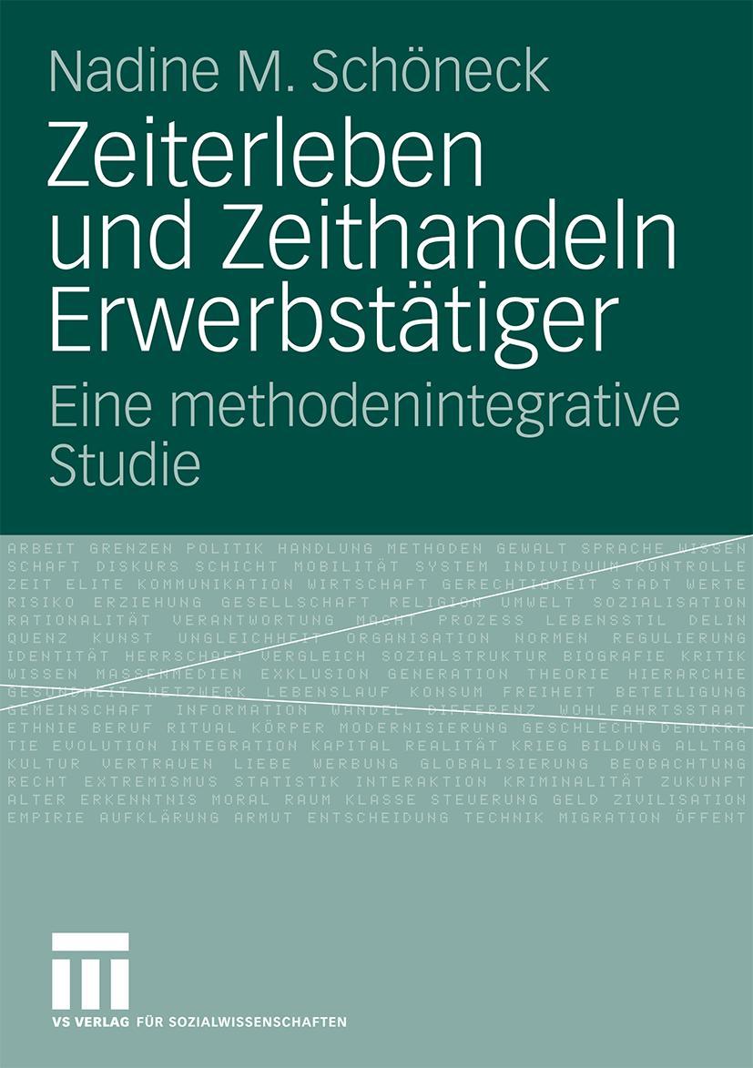 Vorderes Coverbild Zeiterleben und Zeithandeln Erwerbstätiger