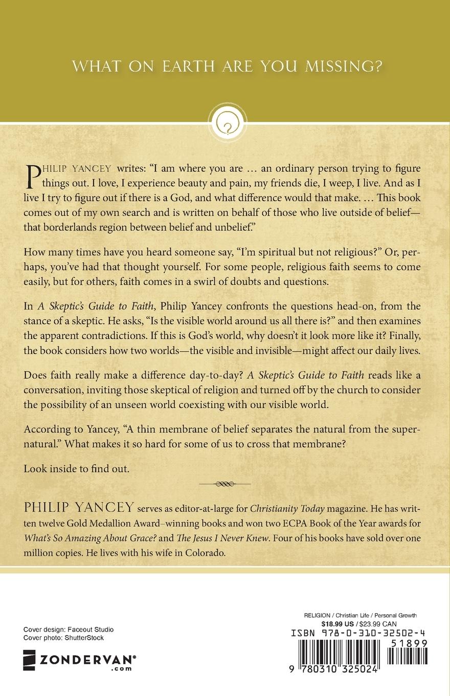 Rückseitencover A Skeptic's Guide to Faith