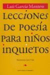 Vorderes Coverbild Lecciones de poesía para niños inquietos