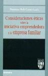 Vorderes Coverbild Consideraciones éticas sobre la iniciativa emprendedora y la empresa familiar
