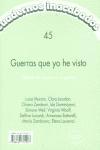 Vorderes Coverbild Guerras que yo he visto ; Bombas de risa