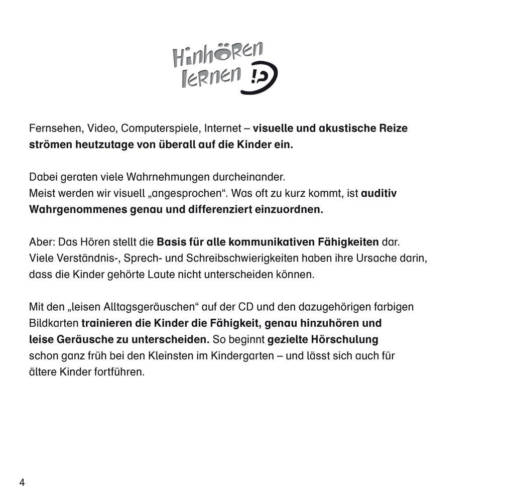 Beispielinhalt (Bild) Leise Alltagsgeräusche