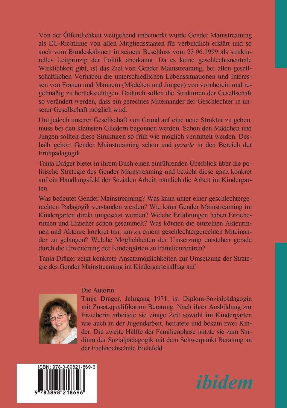 Rückseitencover Gender Mainstreaming im Kindergarten