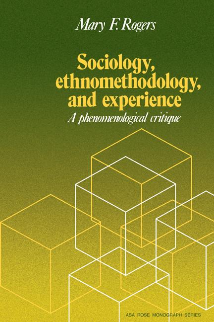 Vorderes Coverbild Sociology, Ethnomethodology and Experience