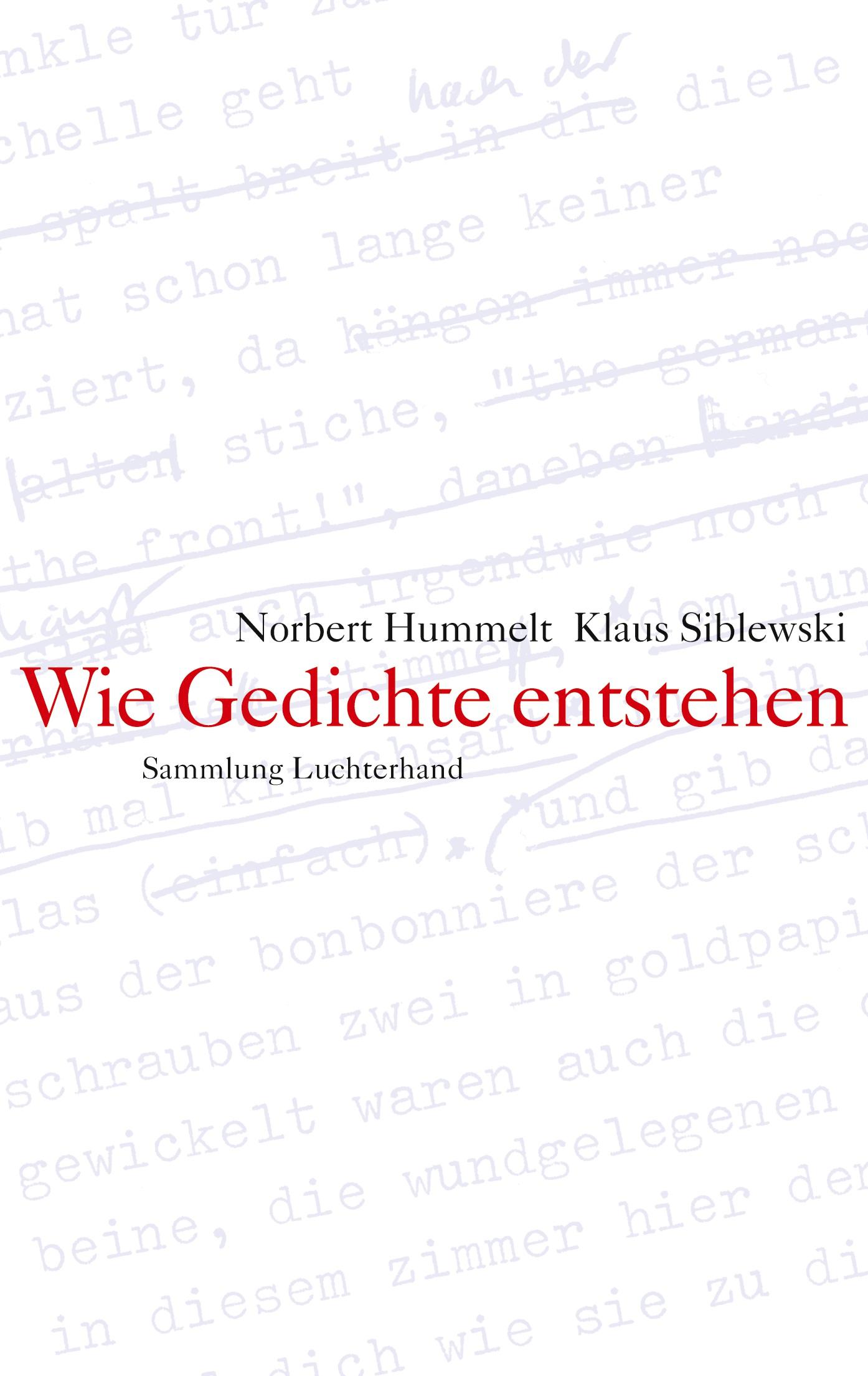 Vorderes Coverbild Wie Gedichte entstehen